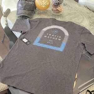 𝅺travis Matthew men's Gray Medium Tee Shirt New